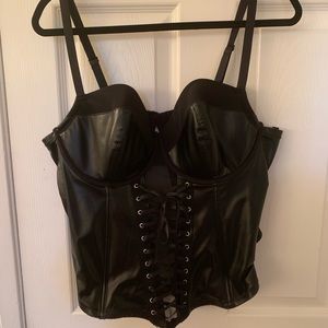 Torrid Faux Leather Corset top 2X